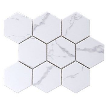 Mozaic Hexagon alb